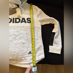 Adidas Heathered Gray Hoodie with Black Logo